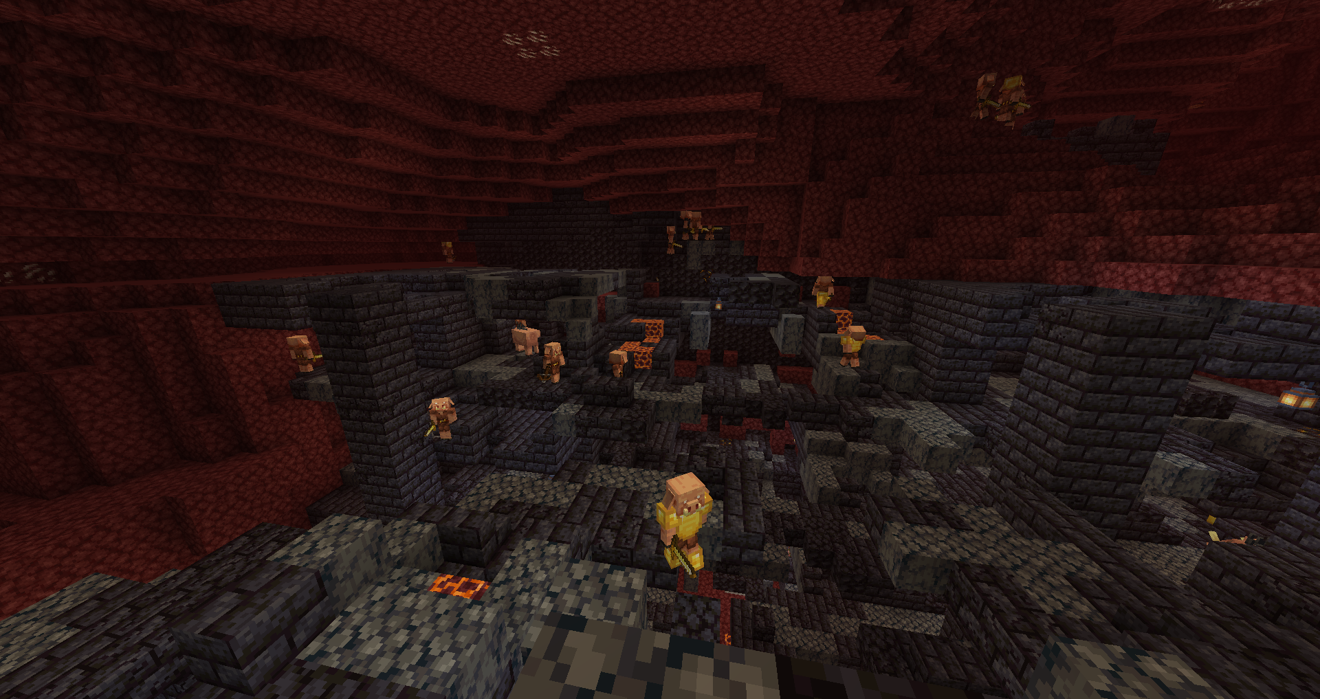 Captura de pantalla de Minecraft Bastión Piglins