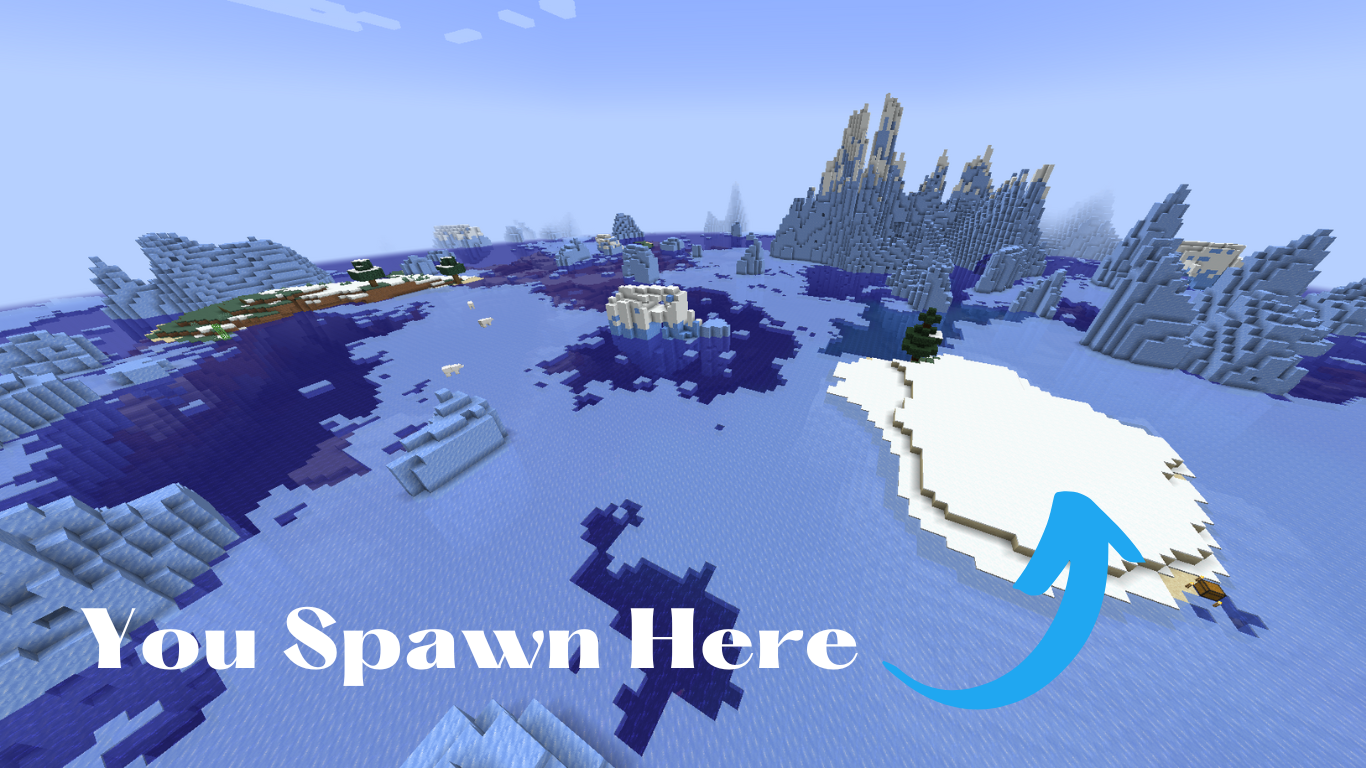 Desafío del océano helado de Minecraft