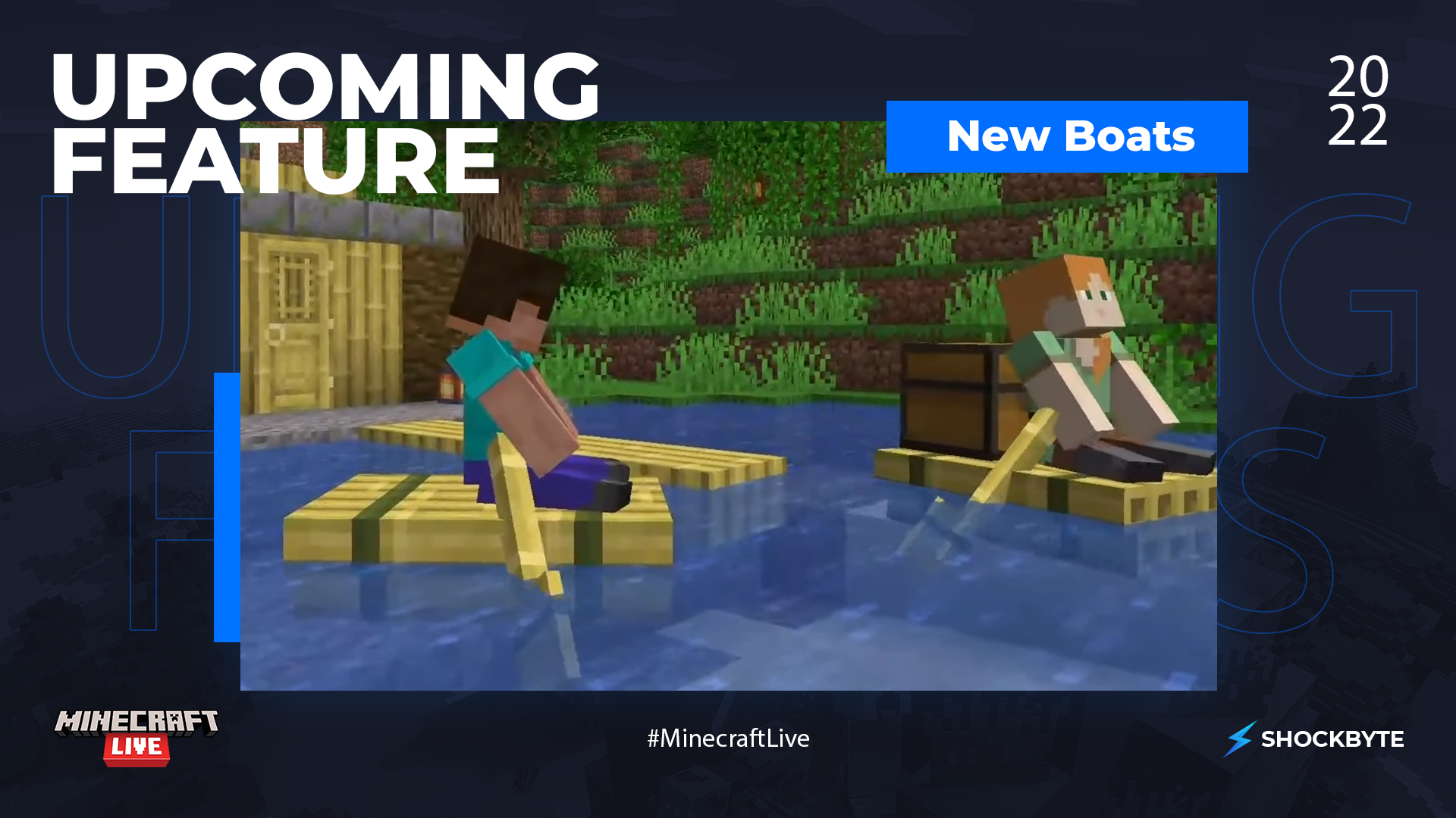 Captura de pantalla de la característica de actualización de Minecraft Live Boat