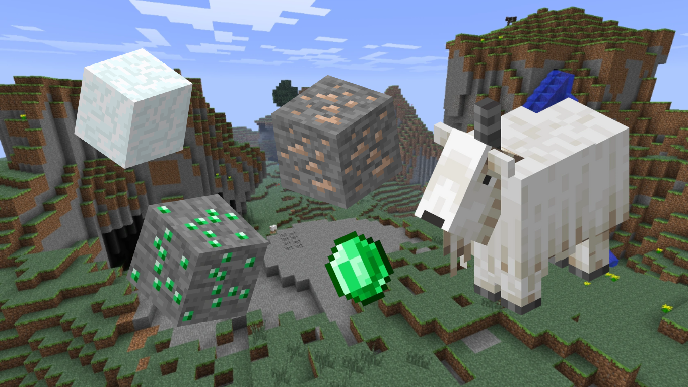Recursos del bioma de montaña de Minecraft