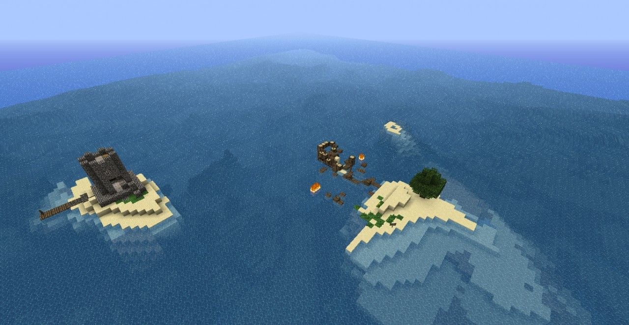 Harta de supraviețuire personalizată Minecraft Insula de supraviețuire